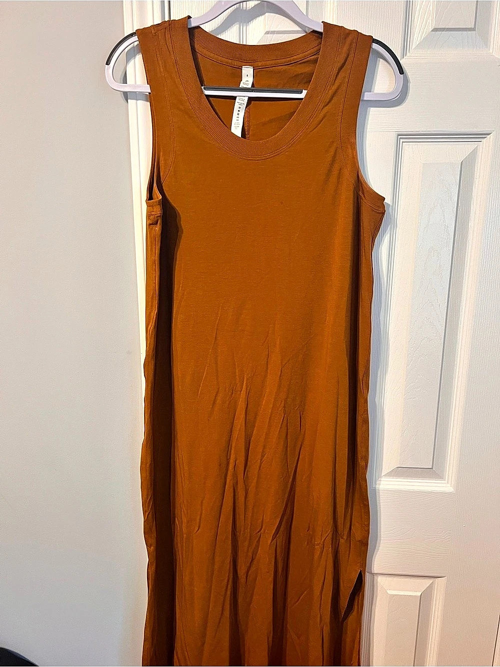 Lululemon Back Vent Tank Dress Brown Midi Size 8